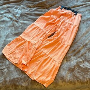 SHEIN Orange Wide-Leg Pants